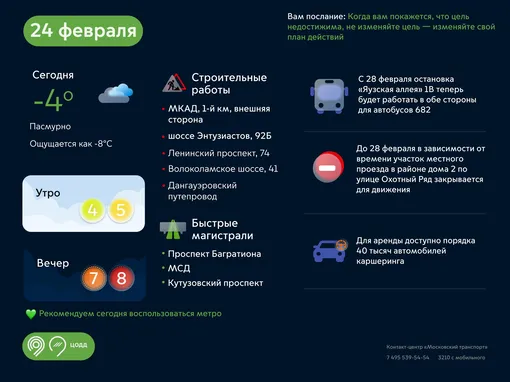 Рекомендации от департамента транспорта Москвы