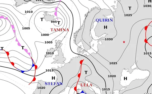 Карта циклонов в европейской части России Карта циклонов в европейской части России