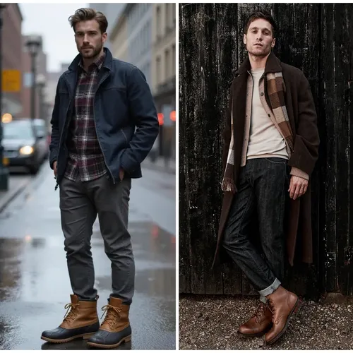 Как сочетать джинсы с зимней обувью: 5 простых и понятных примеров