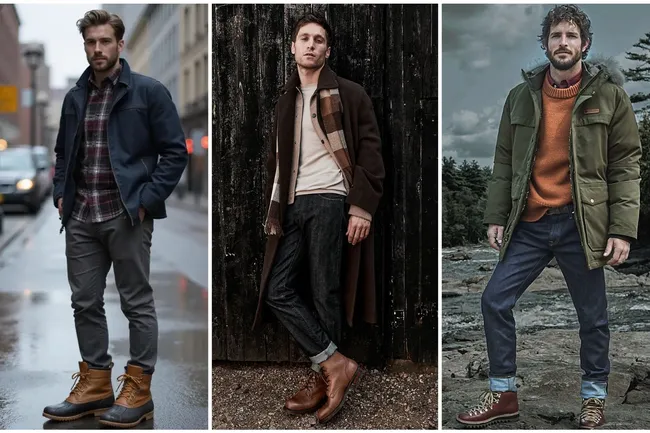 Как сочетать джинсы с зимней обувью: 5 простых и понятных примеров
