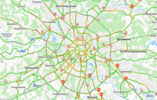 Загруженность дорог в Москве утром 28 апреля 2026