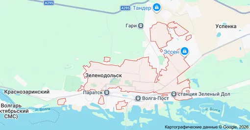 Зеленодольск на карте Зеленодольск на карте
