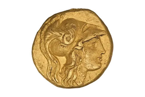 Изображение Александра Великого на монете времён Македонской империи
