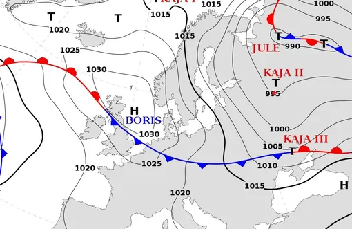Карта циклонов в европейской части России 27 мая 2026 Карта циклонов в европейской части России 27 мая 2026