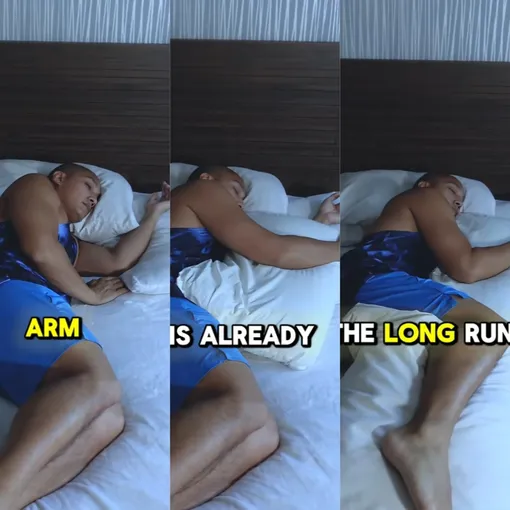 Когда спите на боку, используйте три подушки Когда спите на боку, используйте три подушки