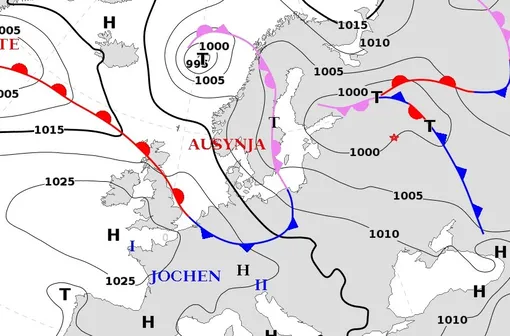 Карта циклонов в европейской части России 6 июля Карта циклонов в европейской части России 6 июля