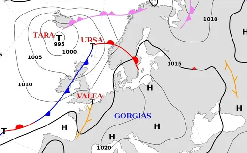 Карта циклонов в европейской части России Карта циклонов в европейской части России