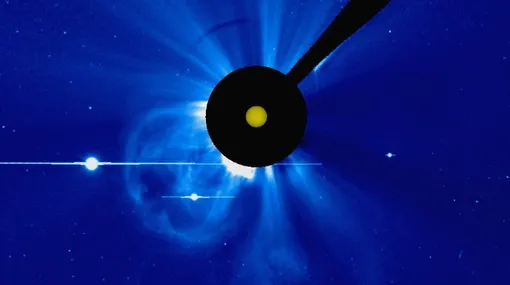 Выбросы массы с обратной стороны Солнца в ночь с 23 на 24 января 2026 года Выбросы массы с обратной стороны Солнца в ночь с 23 на 24 января 2026 года
