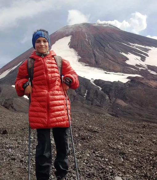 Юный Никита Филлипов на тренировке на Камчатке