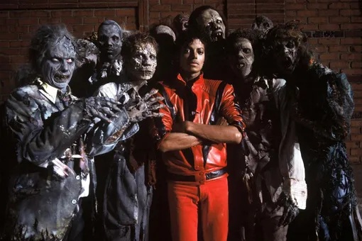 Съёмки клипа «Thriller», 1983 г. Съёмки клипа «Thriller», 1983 г.