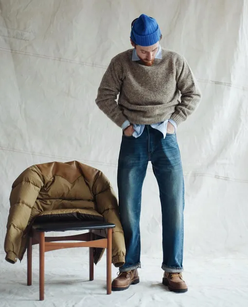 Джинсы и ботинки