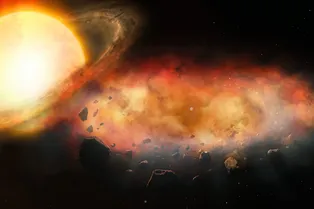 Астрономы нашли загадочный объект в космосе: его выдало гигантское облако из металлов, которое затмило «второе Солнце»