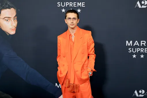 Тимоти Шаламе на нью-йоркской премьере фильма «Марти великолепный»