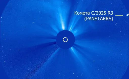 Комета C/2025 R3 (PANSTARRS) появилась в поле зрения коронографа LASCO C3