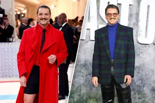 Как выглядеть стильно и не скучно в 50: эффектные выходы Педро Паскаля от стилиста Джули Раголии