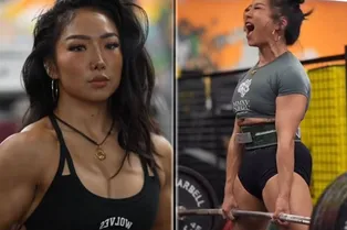 Как выглядит «самая сексуальная бодибилдерша мира»: эта японка лопает бедрами арбузы