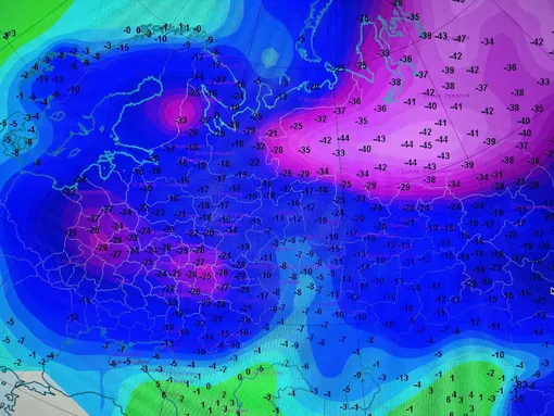 Минимальная температура в России за ночь 2 февраля 2026 года