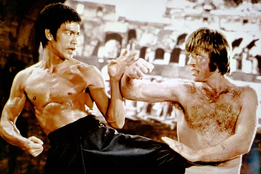 Брюс Ли и Чак Норрис в фильме «Путь дракона» (1972)