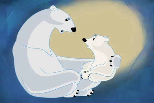 Кадр из мультфильма «Умка» (1969)