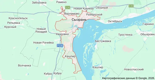 Сызрань на карте Сызрань на карте