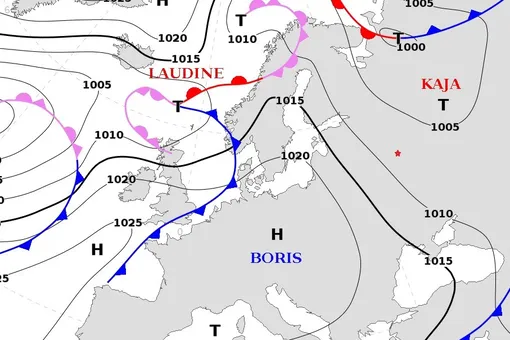 Карта циклонов в европейской части России 29 мая 2026 Карта циклонов в европейской части России 29 мая 2026