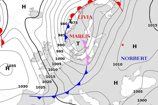 Циклон в Центральной России 25 марта 2026